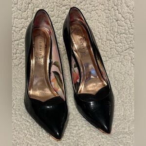 Ted Baker Black Patent Leather Stiletto Heels 37.5